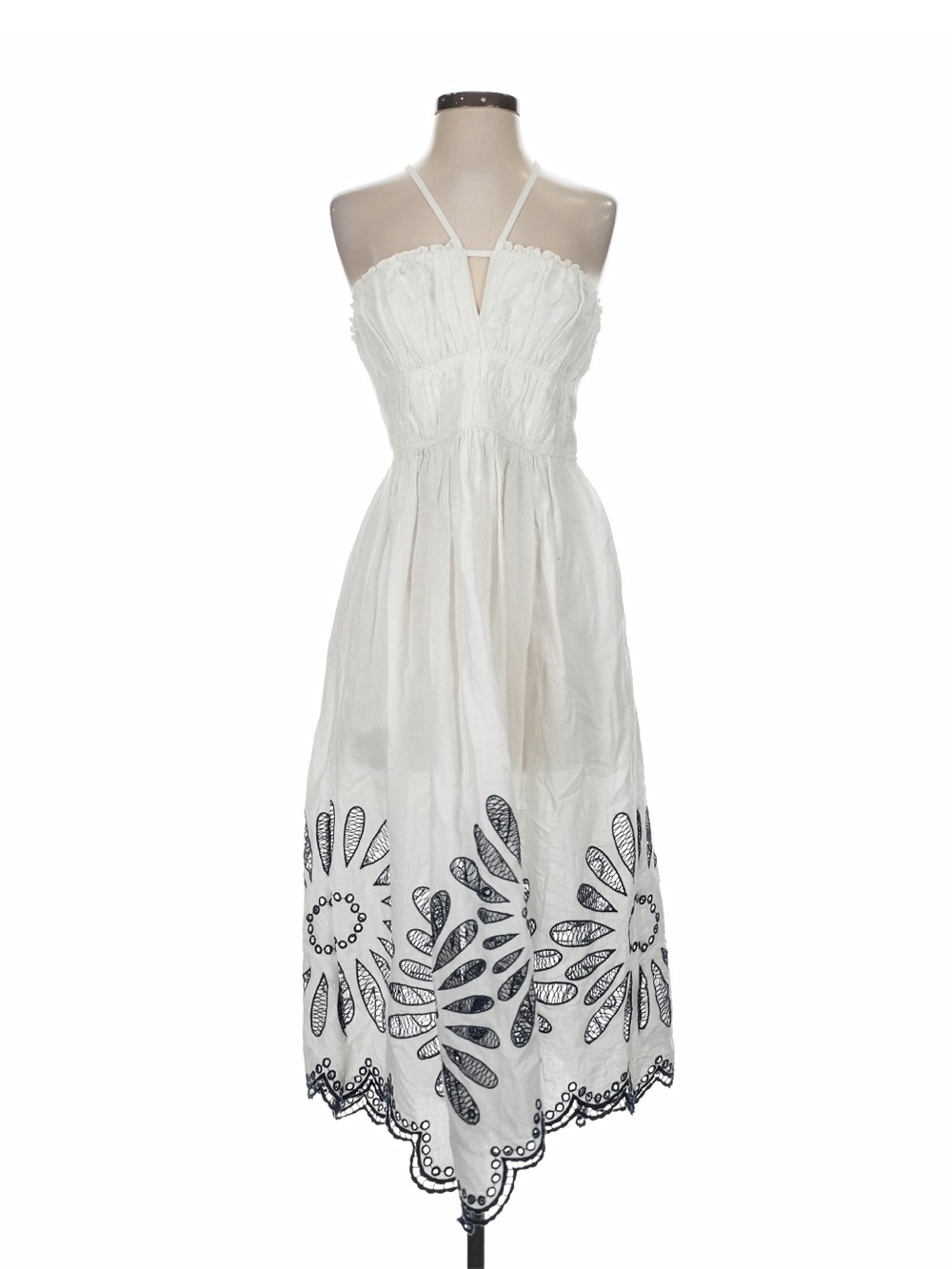 Ulla Johnson Beatrice Embroidered Floral Midi Dress